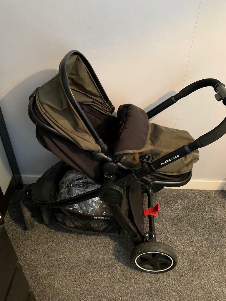 khaki green mothercare pram
